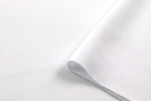 広幅 ポリエステル ダブルニット 白 生地端(厚みの参考)