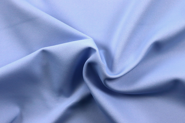 東レ ダブルスムースニット 少しくすんだ空色 ドレープ(伸縮と落ち感の参考)