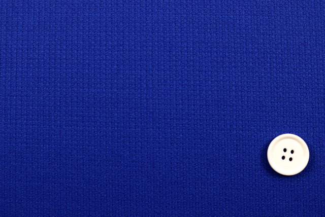 東レ ダブルフェイスニット ロイヤルブルー ボタン比較(約2cm)(江戸ッ子 210ya)