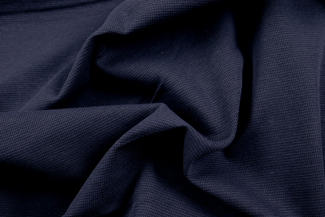 ミラノリブ調ニット 濃紺 ドレープ（江戸ッ子 210ya）