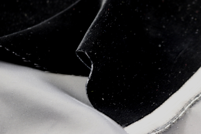 ベルベット 黒 ドレープ(陰影と光沢)(江戸ッ子 210ya)