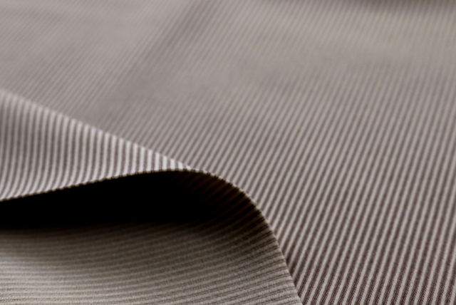 ハイテンション リブニット ベージュ×濃いベージュ 裏側質感（江戸ッ子 210ya）