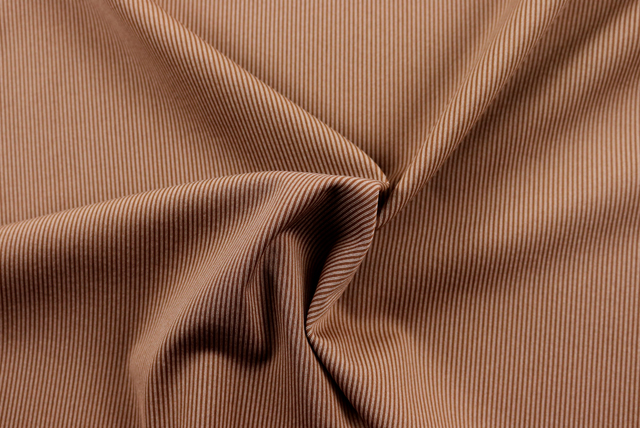 ハイテンション リブニット サンドベージュ×ブラウン ドレープ（江戸ッ子 210ya）