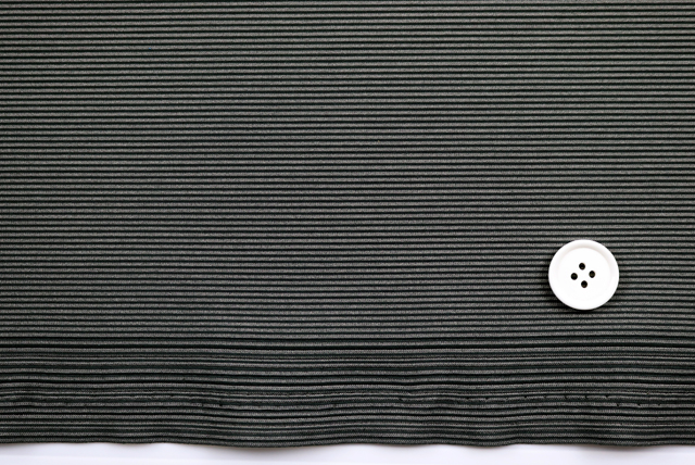 ハイテンション リブニット グレイ×カーキグリーン 横向き（耳側）（江戸ッ子 210ya）