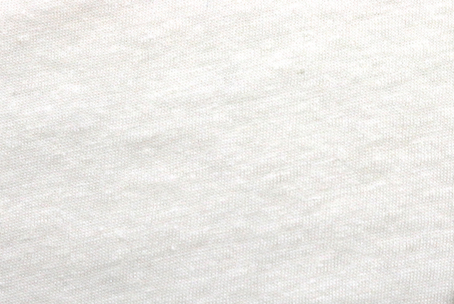 コットンリネン 天竺ニット オフ白 全体 綿麻らしいやさしい表面感（江戸ッ子 210ya）