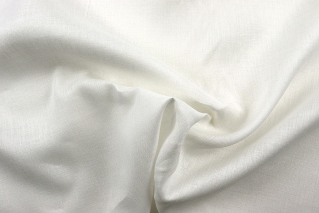 日本製 抗菌 防臭 吸湿 速乾 リネン100％ キャンバス オフ白 ドレープ感と麻らしい落ち着いた表情（江戸ッ子 210ya）