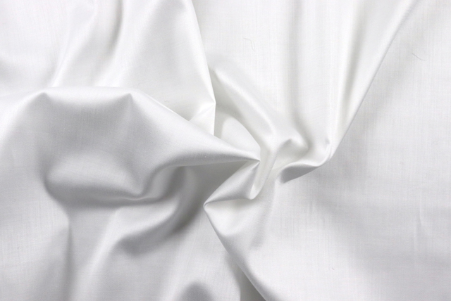 ８０コットン サテン シルクソフト 白 ドレープ感とやわらかな落ち感（江戸ッ子 210ya）