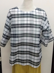 コットンシルクボイルチェック服地