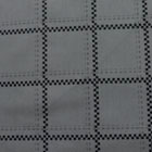 ハイテンションニット生地 チェックプリント 濃グレイ地