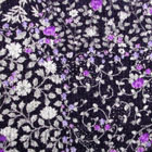 ちりめん風ニットプリント生地 小花柄 紫地×紫系（現在の色）