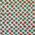 コットン強撚天竺ニットプリント生地 変わり水玉 モスグリーン他（現在の色）