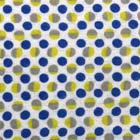 コットン強撚天竺ニットプリント生地 変わり水玉 紺他