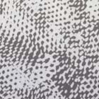 強撚スムースニットプリント生地 幾何柄 オフ白地×ブラウングレイ