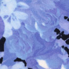 ストレッチポンチニットプリント生地 花柄 紺地×ブルー系