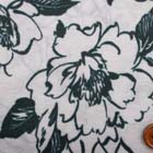 モダールコットンニットプリント生地 花柄 うすグレイ地×濃グレイ（現在の色）