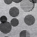 ポンチニットプリント 変わり水玉 オフグレイ