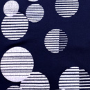 ポンチニットプリント 変わり水玉 ダークネイビー