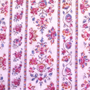 コットンニット フラワーストライププリント ピンク系