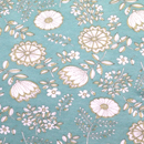 コットンニット フラワープリント ターコイズ（現在の色）