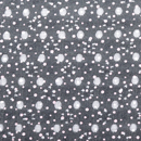 シースルー水玉ストレッチニット グレー地にピンクの水玉（現在の柄）