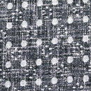 シースルー水玉ストレッチニット 絣柄風 グレー