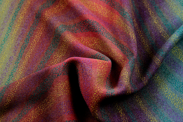 ポリエステル ぼかし波柄プリント ドレープ