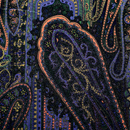 うすピーチスキン ペイズリープリント からし・若草・ラベンダー系