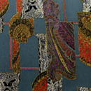 うすピーチスキン ヴィンテージ調ペイズリーアートプリント 老竹緑地