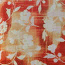 チュールニット ぼかしプリント花柄 オレンジ系