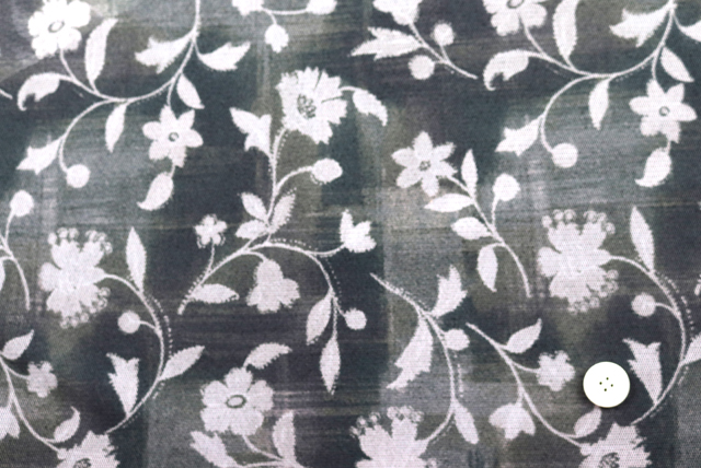 チュールニット ぼかしプリント花柄 グレイ 全体