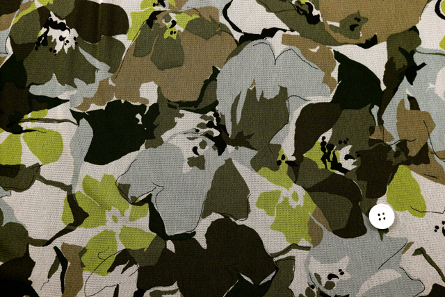 パワーネット フラワープリント ブラウン・カーキ・グレイなど 全体