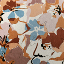 ハイテンションプリント生地 茶・コーキッド・オールドブルーなど