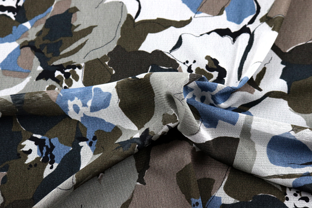 パワーネット フラワープリント グレイ・タバコブラウン・アクアマリンなど ドレープ