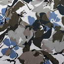 ハイテンションプリント生地 グレイ・タバコブラウン・アクアマリンなど