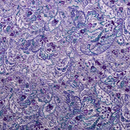 ふくれちりめんニット ペイズリープリント ラベンダー系