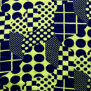 スラブニット 幾何柄プリント ライムイエロー（現在の色）