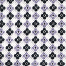 鹿の子ニット 小紋プリント オフ白