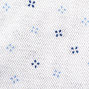 鹿の子ニット 小紋プリント 白地に青系（現在の色）