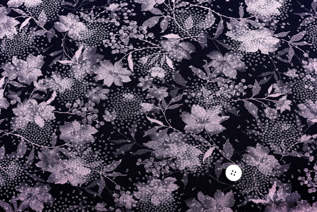 ストレッチちりめんニット 和モダン花柄 くすんだピンク 全体(江戸ッ子 210ya)