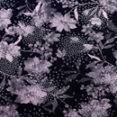 ストレッチ ちりめんニット 和モダン花柄 くすんだピンク