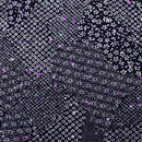 ストレッチ ちりめんニット 雲取り小紋 濃紺（現在の色）
