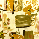 デシンプリント 和モダン更紗調 ピーチ（現在の色）