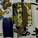 デシンプリント 和モダン更紗調 グレージュ